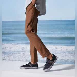 Deuce Men's Wilton Navy Leather Canvas Sneakers Size 12 US